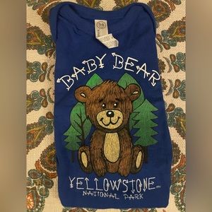 NWOT Yellowstone National Park Baby Bear Cub Onesie